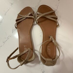 LOFT Women's Beige Strappy Sandals